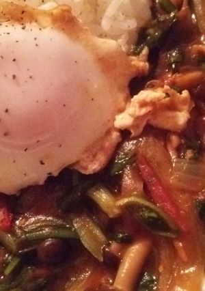 春菊とキノコのカレー-レシピのメイン写真