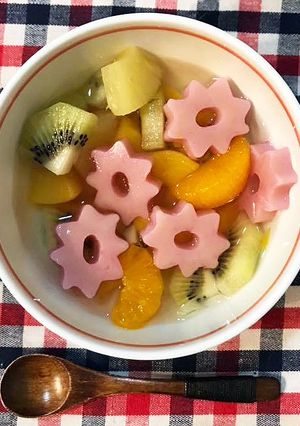 レンチンで♪簡単！ちくわぶフルーツポンチ-レシピのメイン写真
