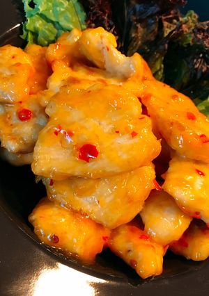 鶏胸肉のスイートチリマヨ炒め-レシピのメイン写真