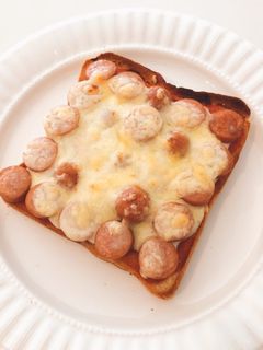 忙しい朝に!簡単♡朝食♡ピザトースト♡-レシピのメイン写真