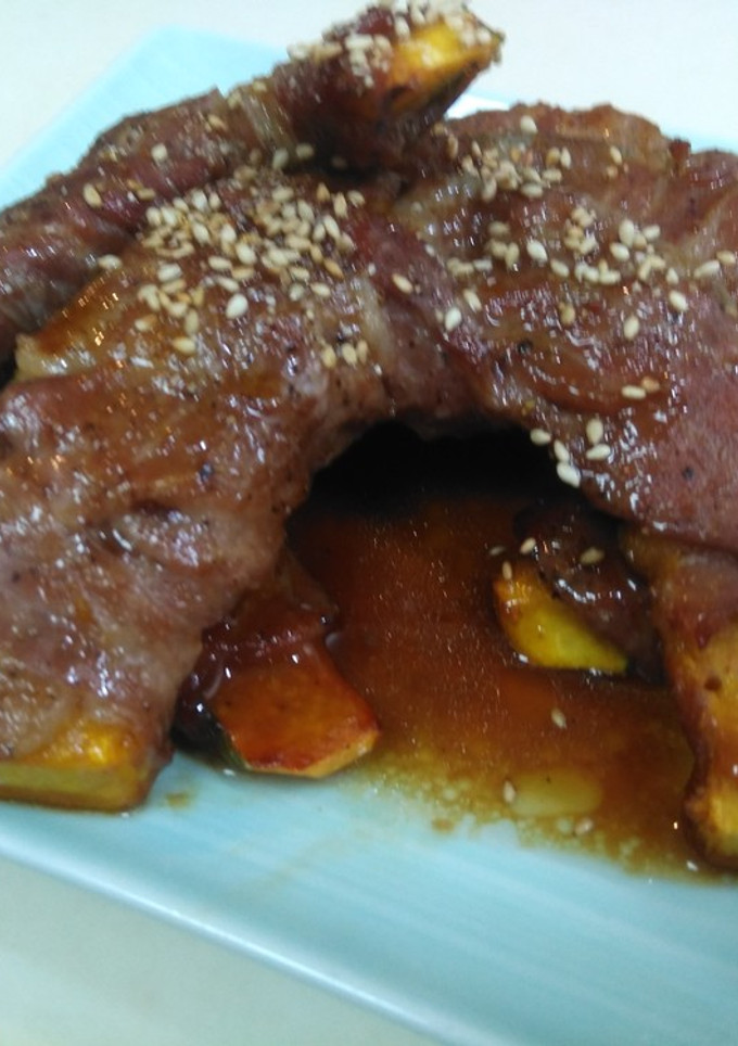 かぼちゃの肉巻き焼き(^_^)v-レシピのメイン写真