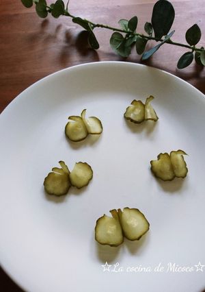 ♡ぬか漬け胡瓜で蝶々の飾り切り風♡-レシピのメイン写真
