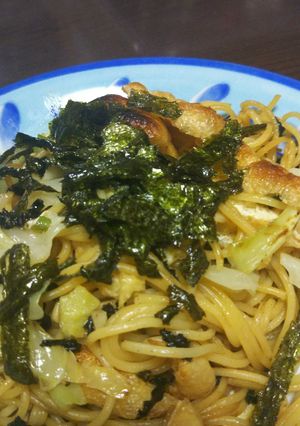うすあげとワカメスープのパスタ-レシピのメイン写真