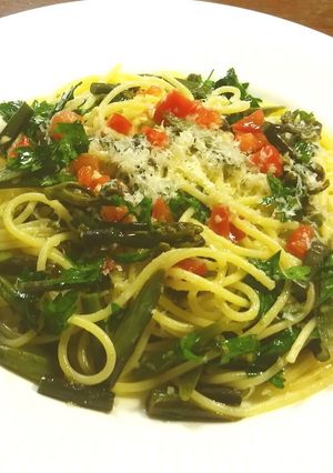 わらびのコラトゥーラ（魚醤）パスタ-レシピのメイン写真