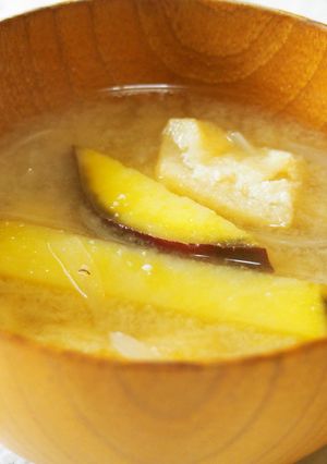 さつま芋の味噌汁♪レンチンしてすぐできる-レシピのメイン写真