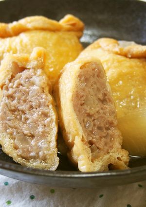 油揚げの肉詰め煮♪ふわふわジューシー♪-レシピのメイン写真