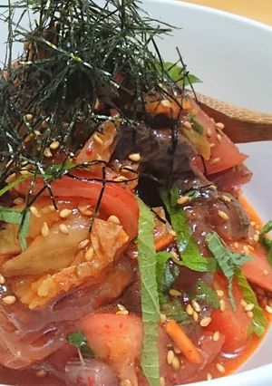 かつおのヅケdeキムとまナムル-レシピのメイン写真