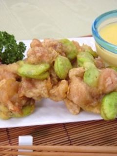 マヨリンソースdeそら豆入りから揚げ-レシピのメイン写真