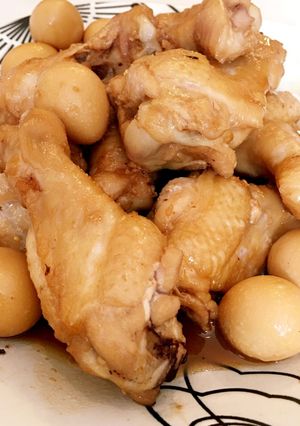 手羽元とうずらの甘辛煮-レシピのメイン写真