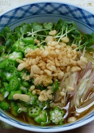 オクラと香味野菜のぶっかけそうめん-レシピのメイン写真