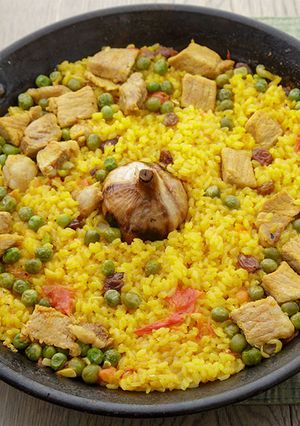 豚肉とグリーンピースのパエリア-レシピのメイン写真