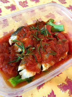 レンジで作る♪鱈のトマトパッツァ-レシピのメイン写真