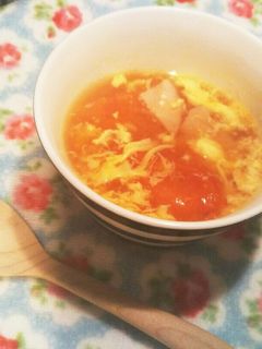 たっぷりトマトのかき玉スープ-レシピのメイン写真