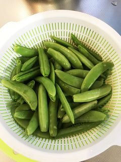 簡単 スナップエンドウ蒸し-レシピのメイン写真