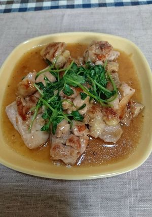 簡単！お酢と生姜の鶏モモ肉の甘辛焼き-レシピのメイン写真