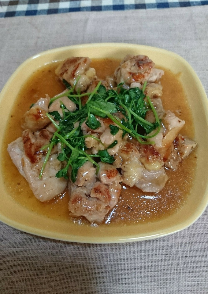 簡単！お酢と生姜の鶏モモ肉の甘辛焼き-レシピのメイン写真