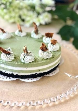 抹茶のしましまレアチーズケーキ-レシピのメイン写真