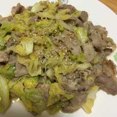 รูปของ キャベツと豚肉の胡麻味噌炒め♪
