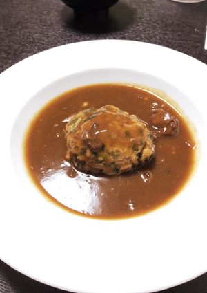 残ったビーフシチューで煮込みハンバーグ-レシピのメイン写真