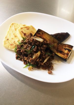 ナスと豆腐の肉味噌がけ-レシピのメイン写真
