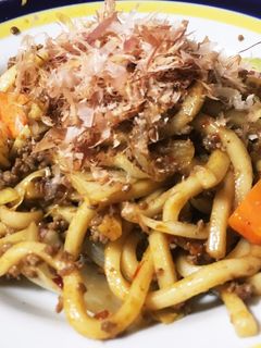 ピリ辛肉味噌焼うどん-レシピのメイン写真