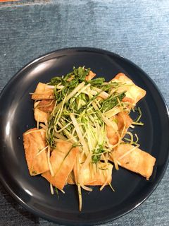 簡単!うすあげと水菜炒め-レシピのメイン写真