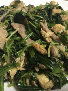 豚小間とほうれん草、豆苗の炒め物-レシピのメイン写真
