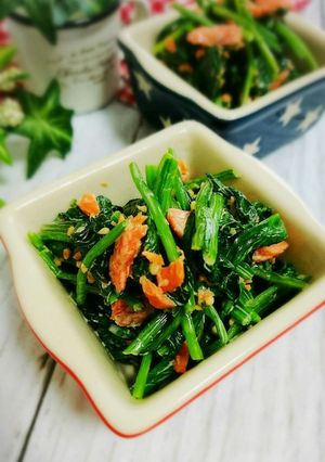 ５分で簡単!ほうれん草と鮭のゴママヨ和え-レシピのメイン写真