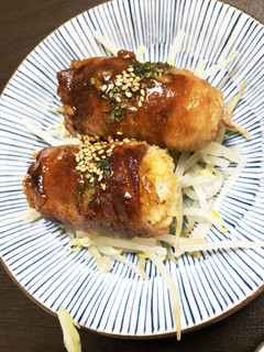肉巻きおにぎり♡豚肉♡冷ご飯♡焼肉のタレ-レシピのメイン写真