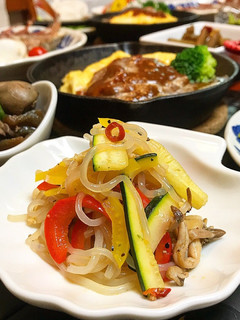 カラフル野菜と白滝のペペロンチーノ-レシピのメイン写真