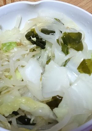 キャベツともやしとわかめの和え物-レシピのメイン写真