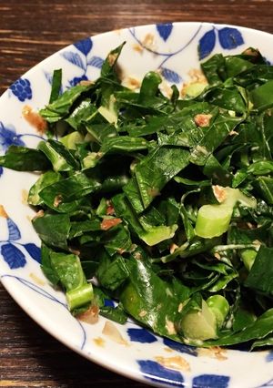 ブロッコリーの葉っぱのマヨ醤油和え-レシピのメイン写真