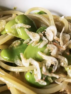 空豆と干し海老の柚子胡椒オイルパスタ-レシピのメイン写真