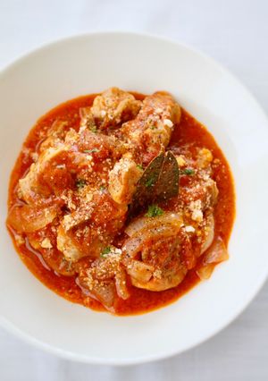 簡単メーン料理【チキンのトマト煮】-レシピのメイン写真