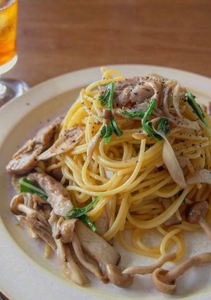 柚子香るきのことパンチェッタのパスタ-レシピのメイン写真