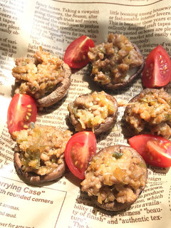 乗せて焼くだけ☆肉味噌しいたけ-レシピのメイン写真