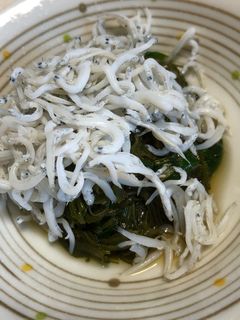 ニラとめかぶの和え物&しらす乗せ-レシピのメイン写真