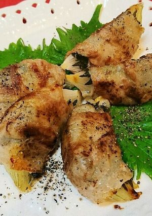 新玉ねぎが主役☆ヘルシー大葉&豚バラ巻き-レシピのメイン写真