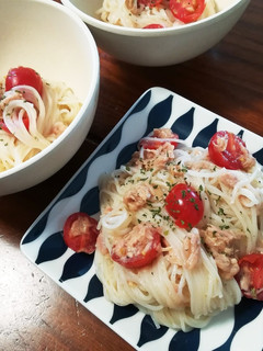 ツナとプチトマトで☆アレンジそうめん♪-レシピのメイン写真
