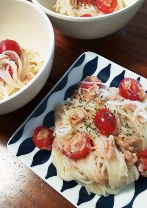 ツナとプチトマトで☆アレンジそうめん♪-レシピのメイン写真