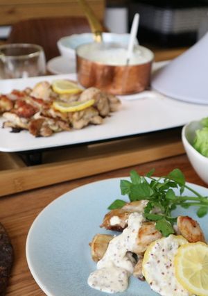 テーブルグリルで鶏肉レモンクリームチーズ-レシピのメイン写真