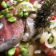 鯛と空豆のアクアパッツァ
