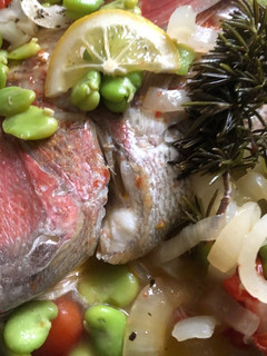 鯛と空豆のアクアパッツァ-レシピのメイン写真