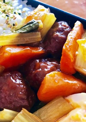 お弁当に簡単旨い♡小松菜と肉団子甘酢炒め-レシピのメイン写真