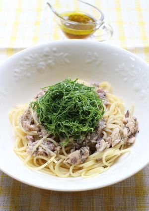 大葉とサバ缶の和えるだけスパゲッティ-レシピのメイン写真