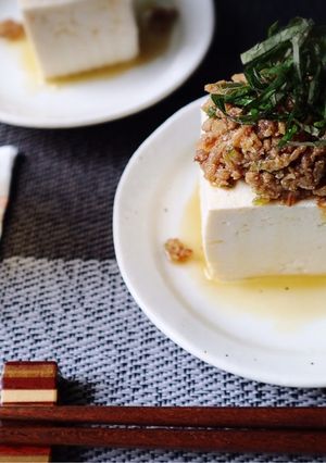 たっぷり胡麻の肉味噌のせ豆腐☆-レシピのメイン写真