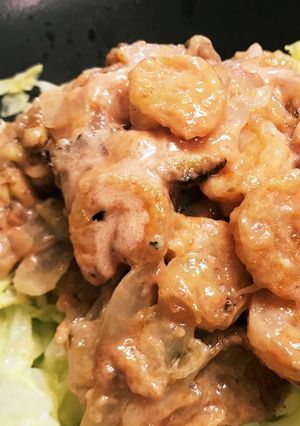揚げないえびマヨ★玉ねぎで嵩増しクルミ入-レシピのメイン写真