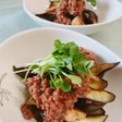 美味しい!ナスの肉味噌かけ