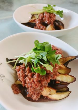 美味しい!ナスの肉味噌かけ-レシピのメイン写真