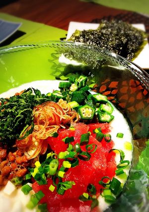 マグロと長芋、たっぷり薬味の納豆ばくだん-レシピのメイン写真